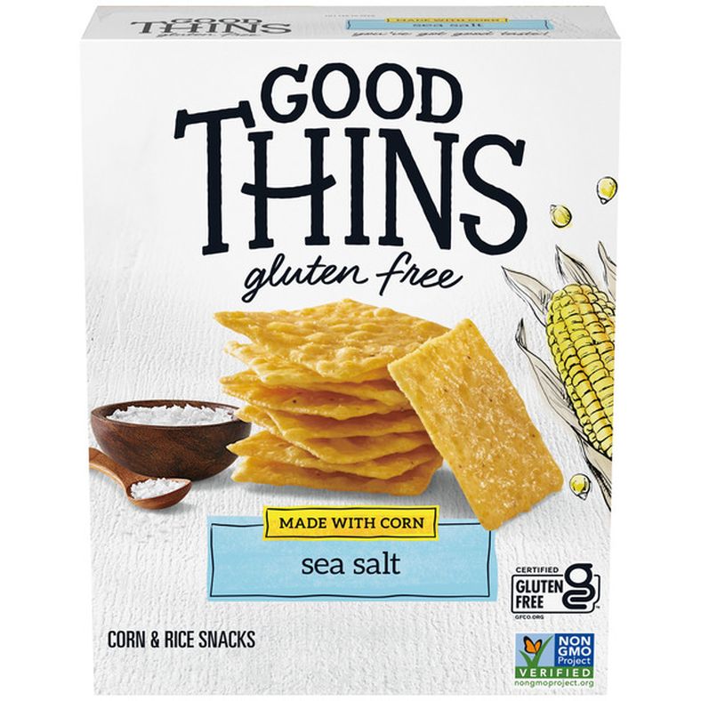 GOOD THINS Sea Salt Corn Snacks Gluten Free Crackers, Snack Crackers 4 oz
