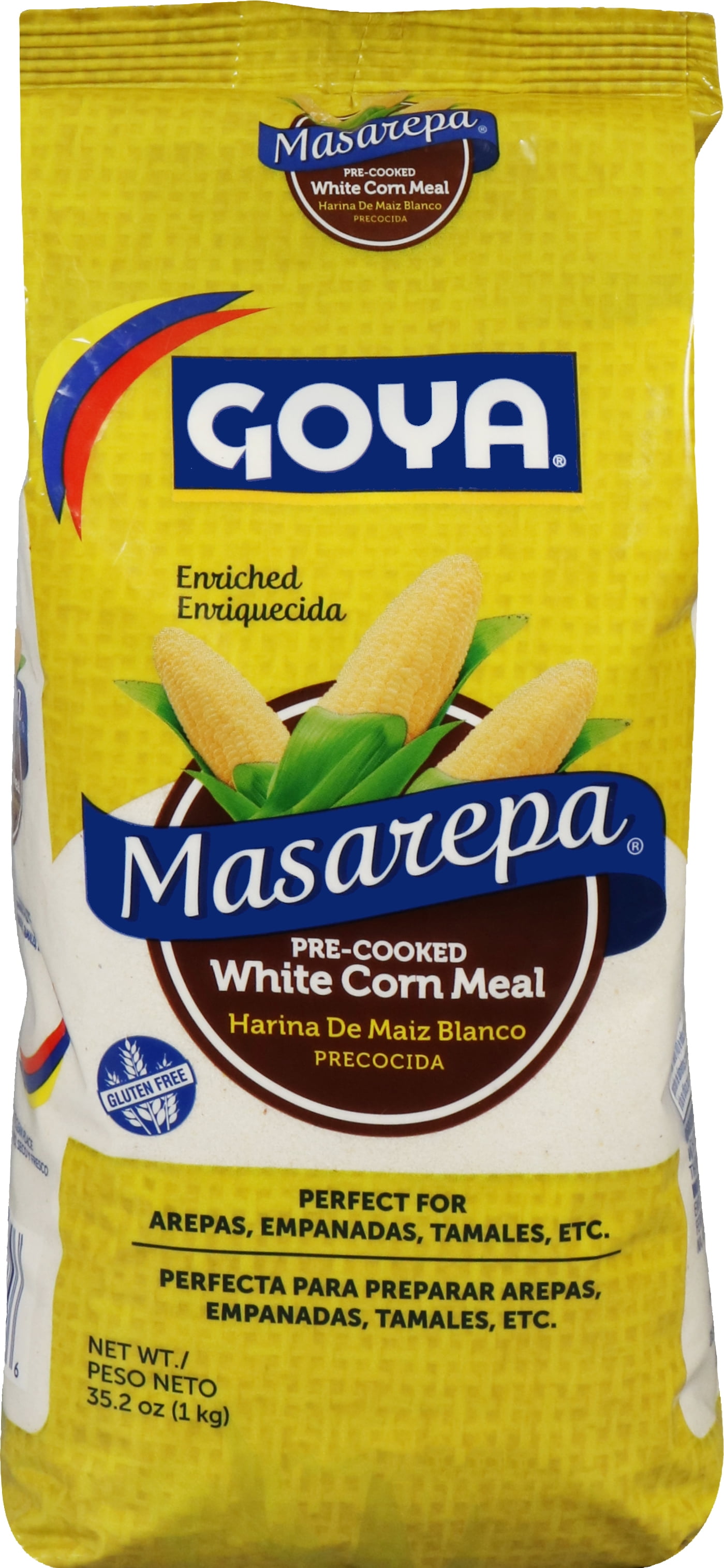 GOYA Pre-Cooked White Corn Meal Masarepa, 35.2 oz Pouch