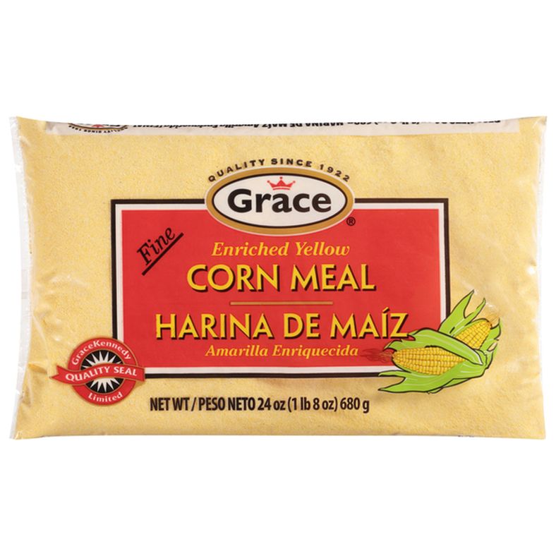 Grace Corn Meal, Enriched Yellow, Fine