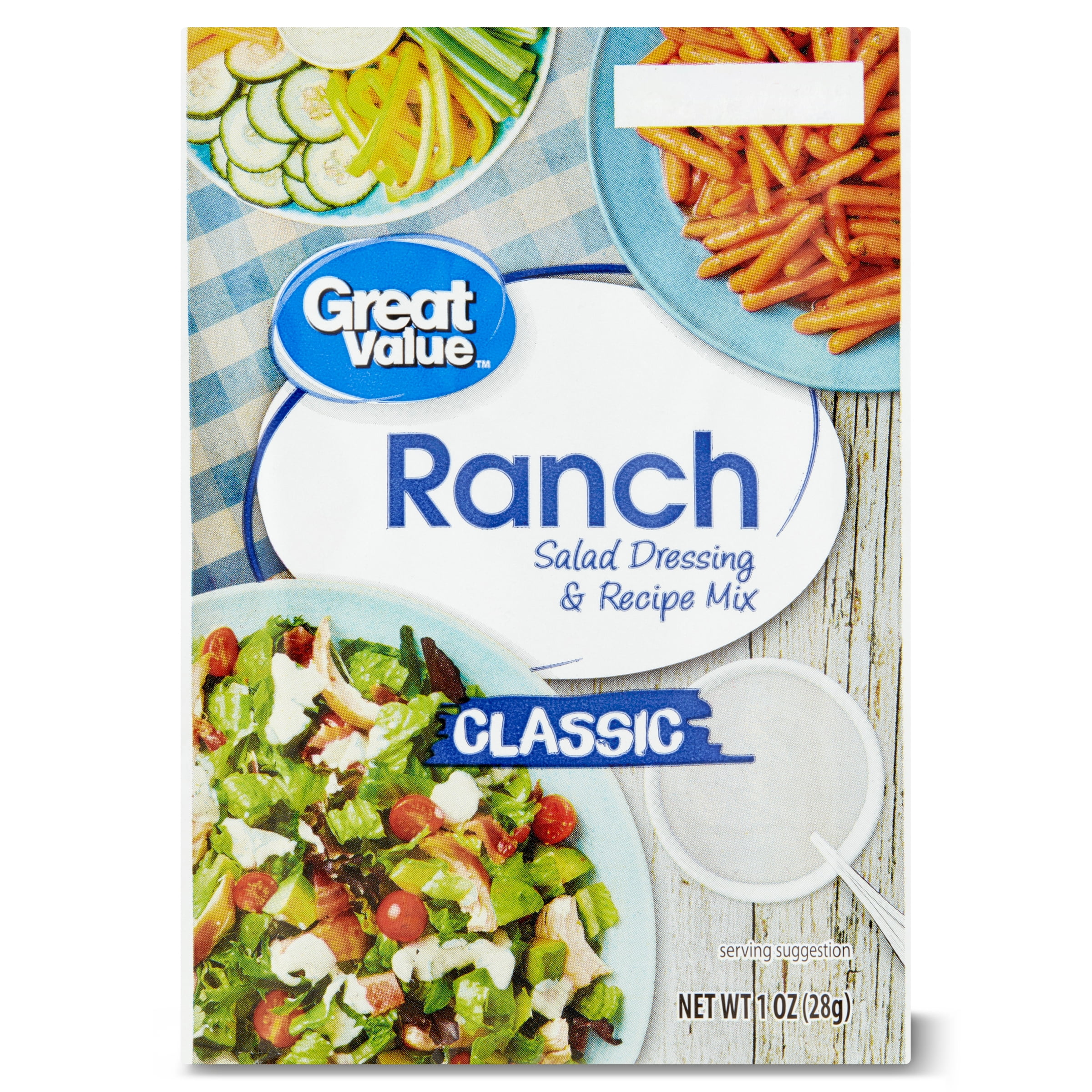 Great Value Classic Ranch Salad Dressing & Recipe Mix, 1 oz