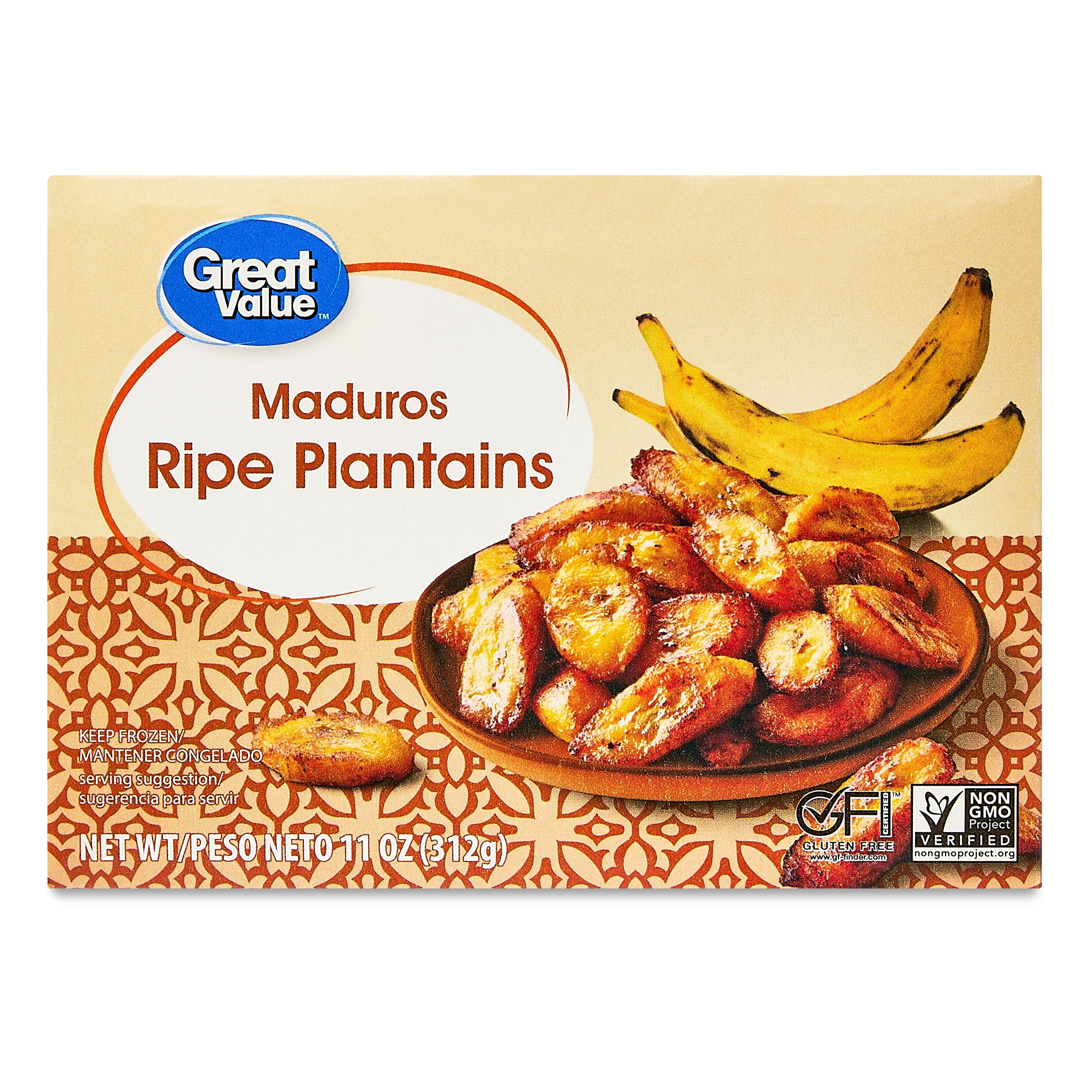 Great Value Maduros Ripe Plantains, 11 oz (Frozen)
