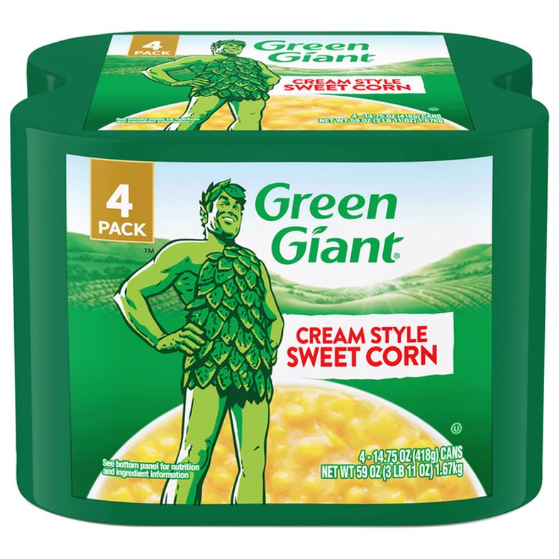 Green Giant Sweet Corn, Cream Style, 4 Pack