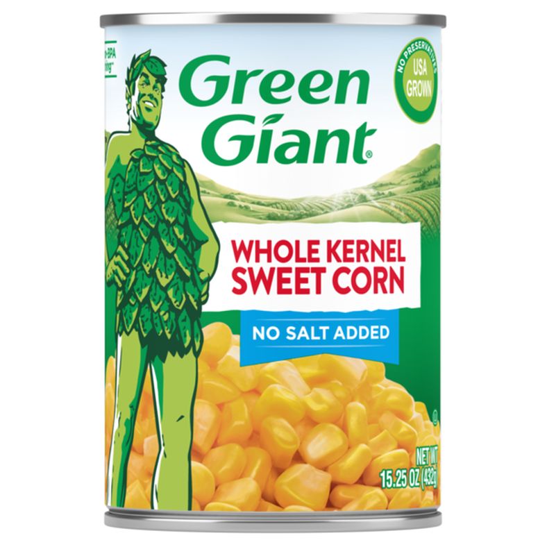 Green Giant Sweet Corn, No Salt Added, Whole Kernel