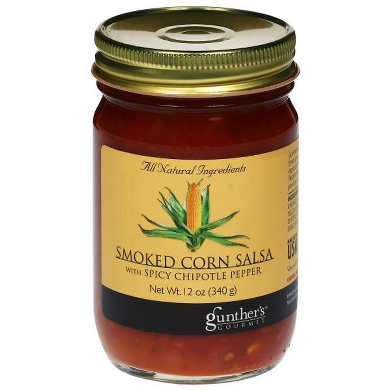 Gunther's Gourmet Salsa, with Spicy Chipotle Pepper, Smoked Corn