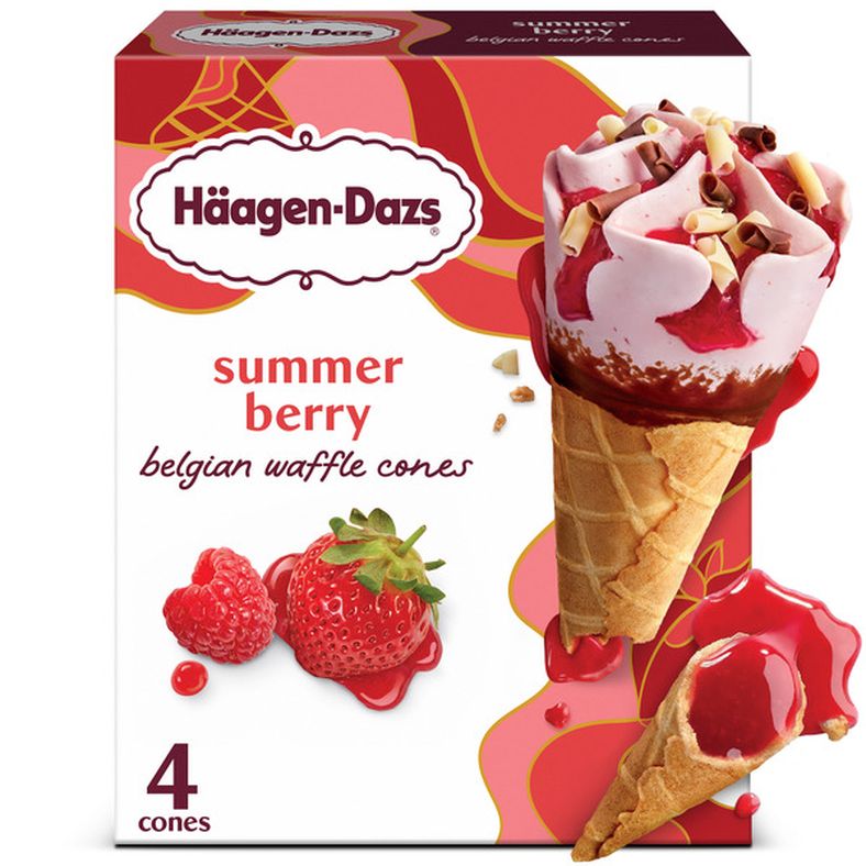Haagen-Dazs Summer Berry Belgian Waffle Ice Cream Cone