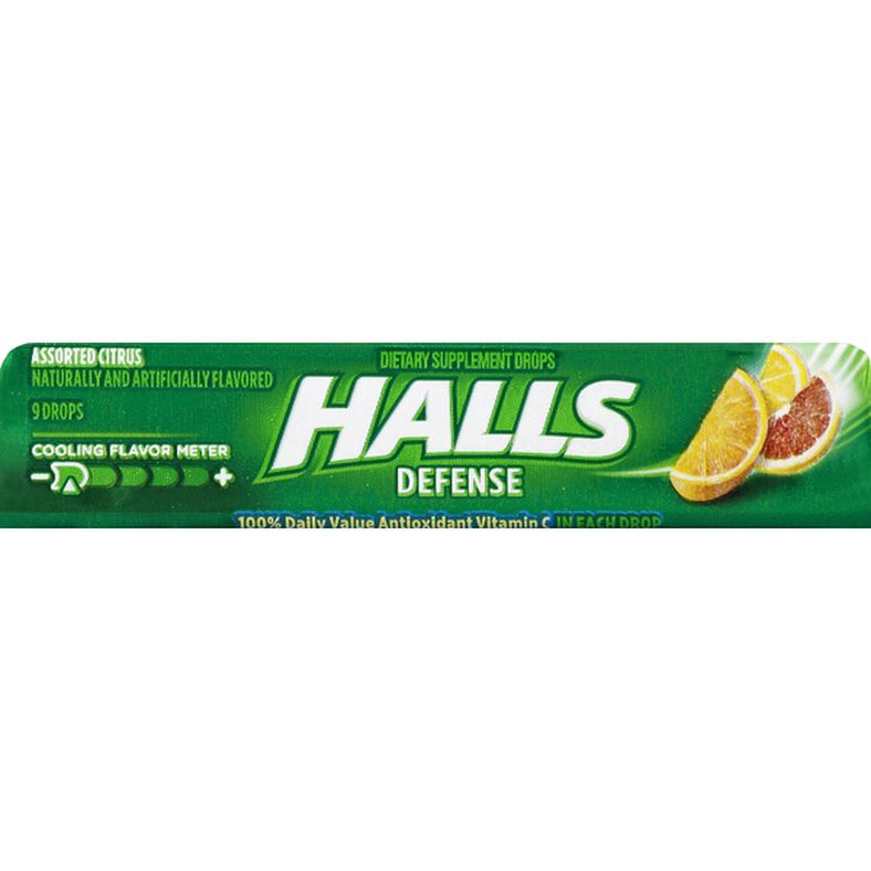 Halls Assorted Citrus Dietary Supplement Drops