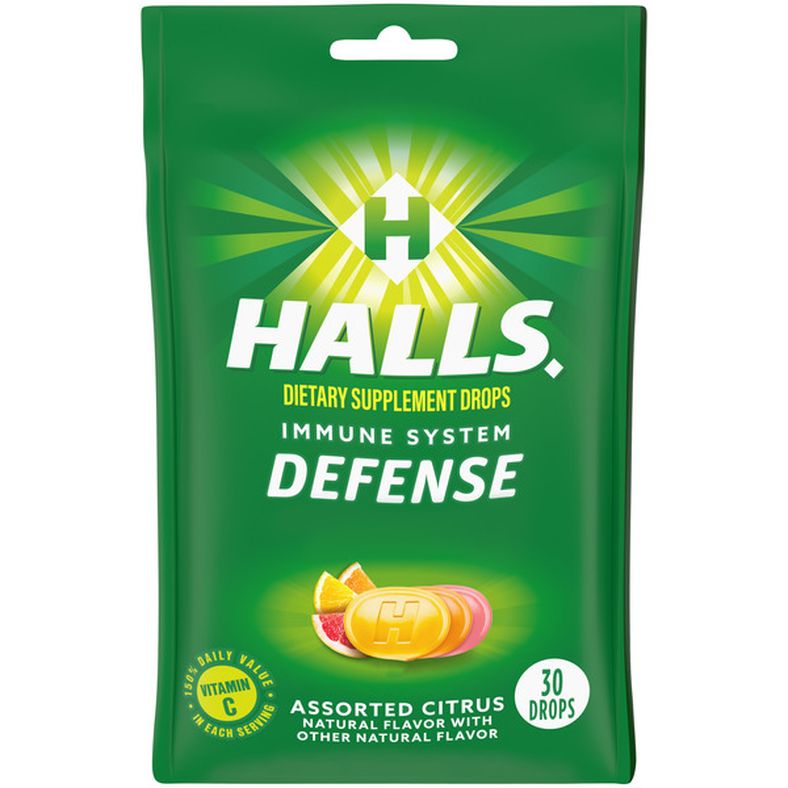 Halls Defense Assorted Citrus Vitamin C Drops 3 oz