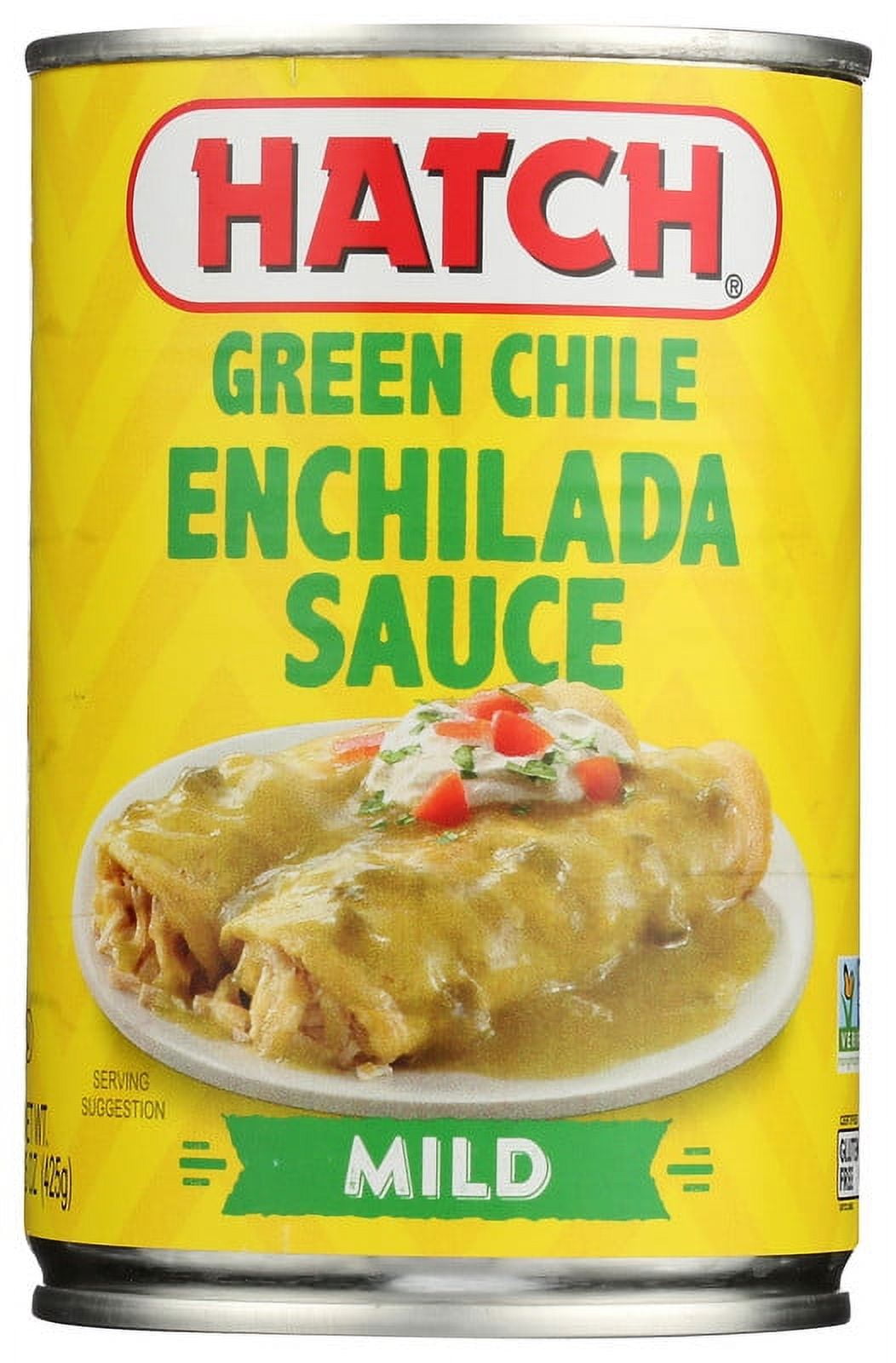 HATCH Green Chile Enchilada Sauce, Mild, 15oz, Kosher, Non-GMO, Gluten Free