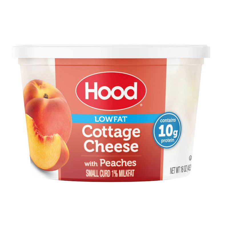 Hood Lowfat Small Curd Cottage Cheese with Peaches