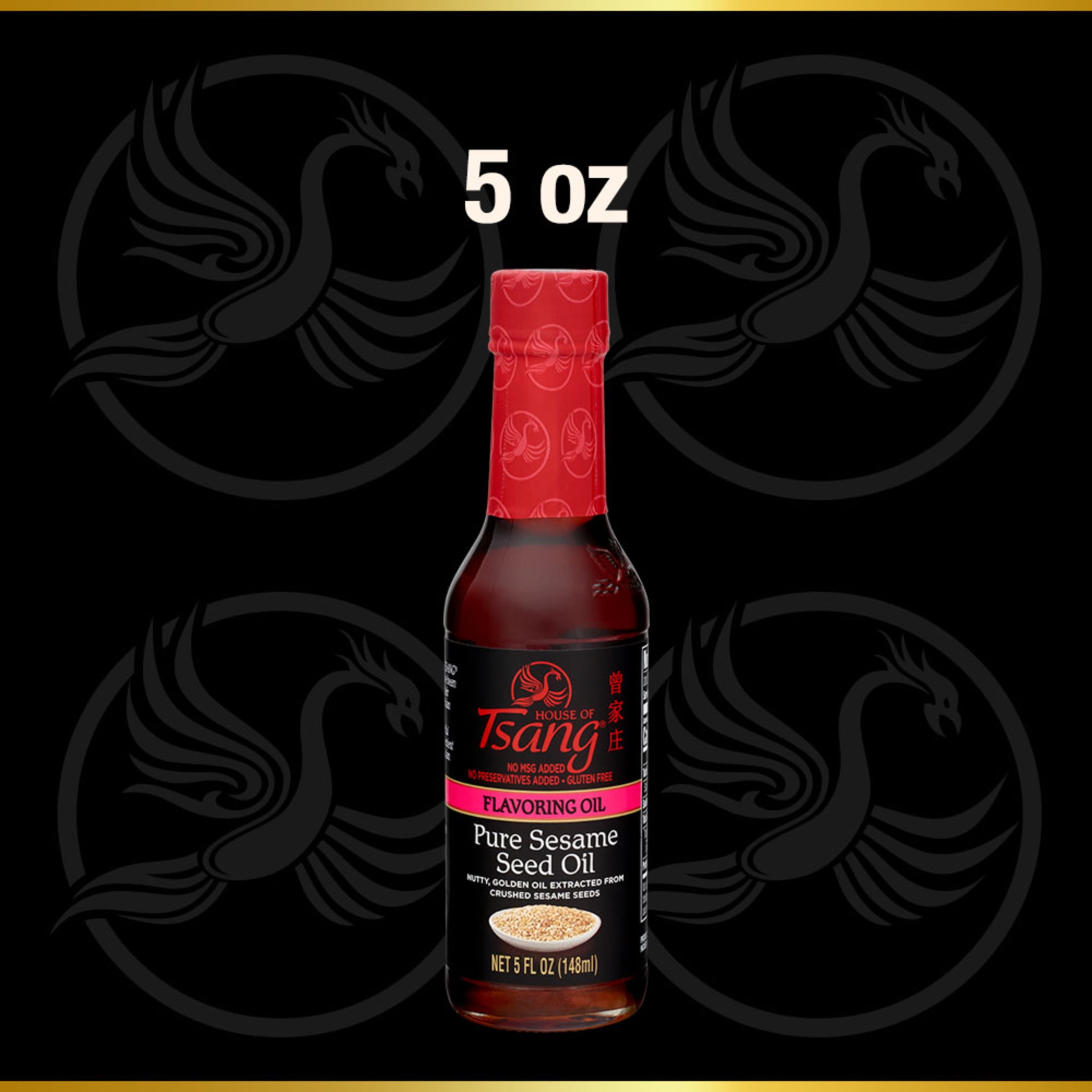 HOUSE OF TSANG Sesame Seed Oil, Shelf Stable, 5 oz Glass Bottle