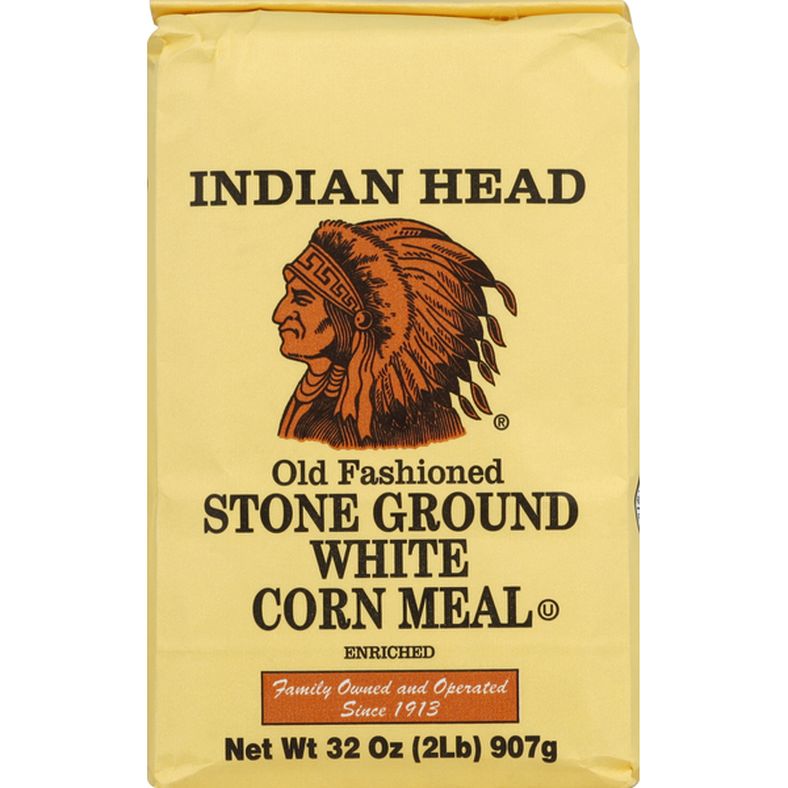 Indian Head Corn Meal, Old Fashioned Stone Ground White