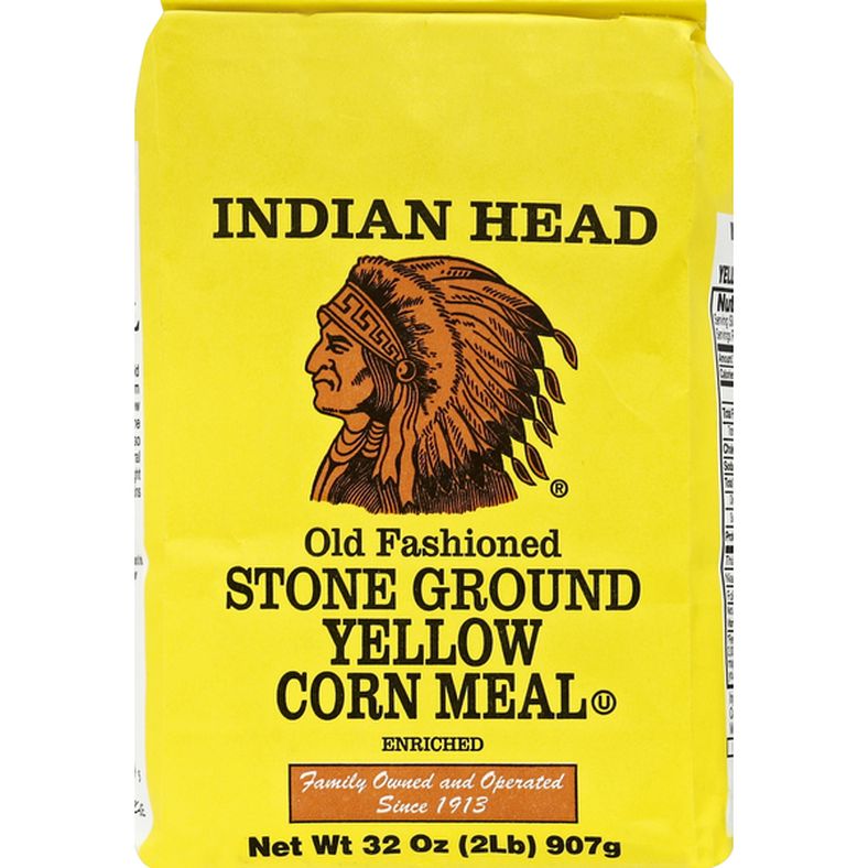Indian Head Corn Meal, Old Fashioned Stone Ground, Yellow