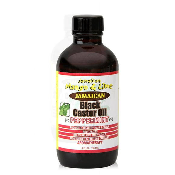 Jamaican Mango & Lime Black Castor Oil with Peppermint, 4 fl. oz., Dry Hair, Unisex