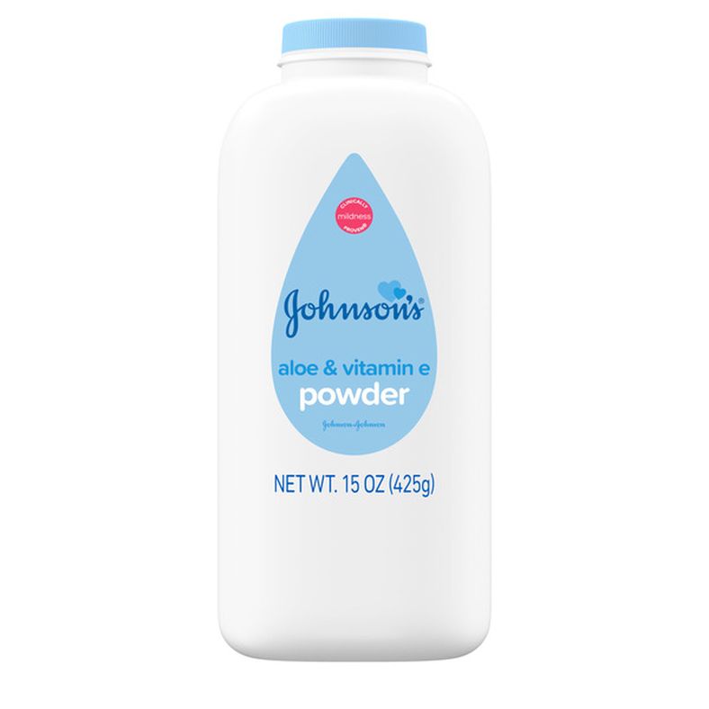 Johnson's Johnson's Cornstarch Baby Powder with Aloe & Vitamin E, 15 oz