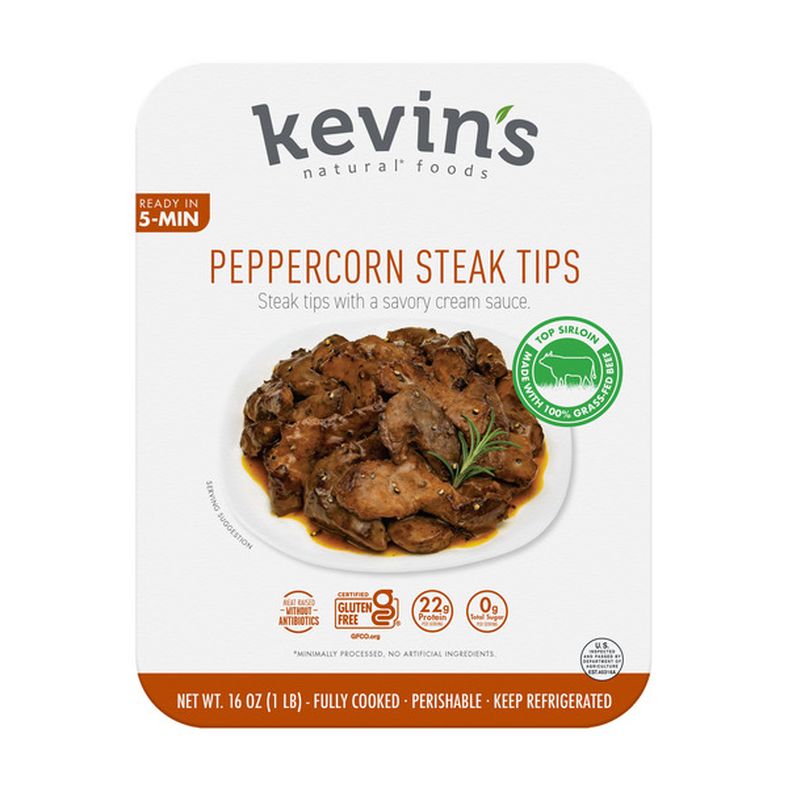 Kevin's Natural Foods Peppercorn Steak Tips