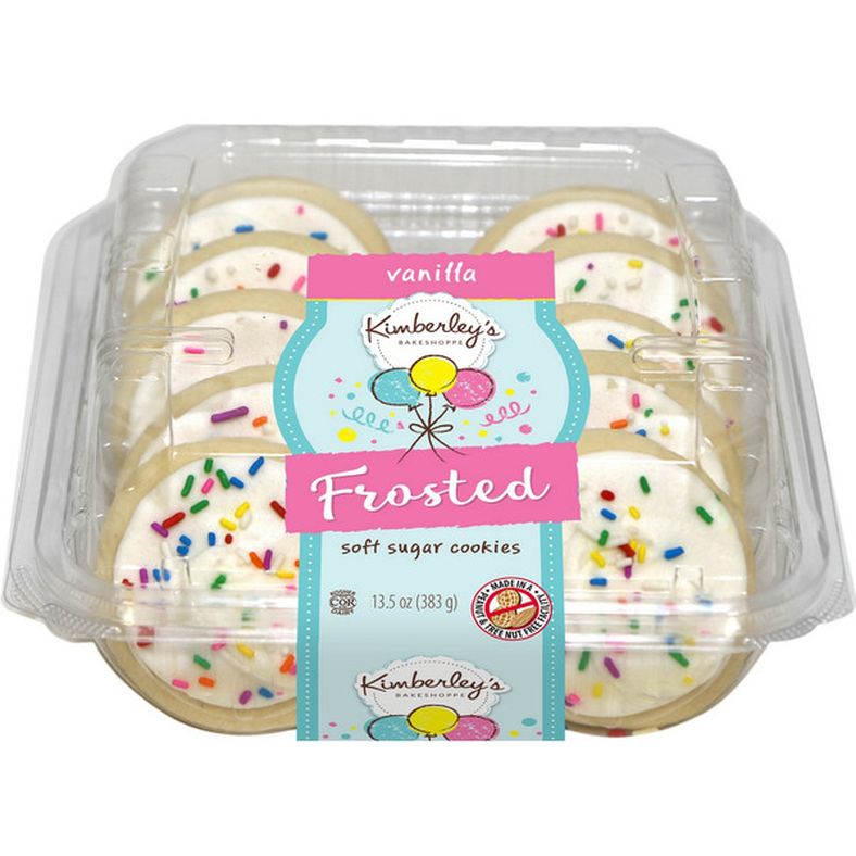 Kimberley's Bake Shoppe Vanilla Flavored Frosted Soft Sugar Cookies