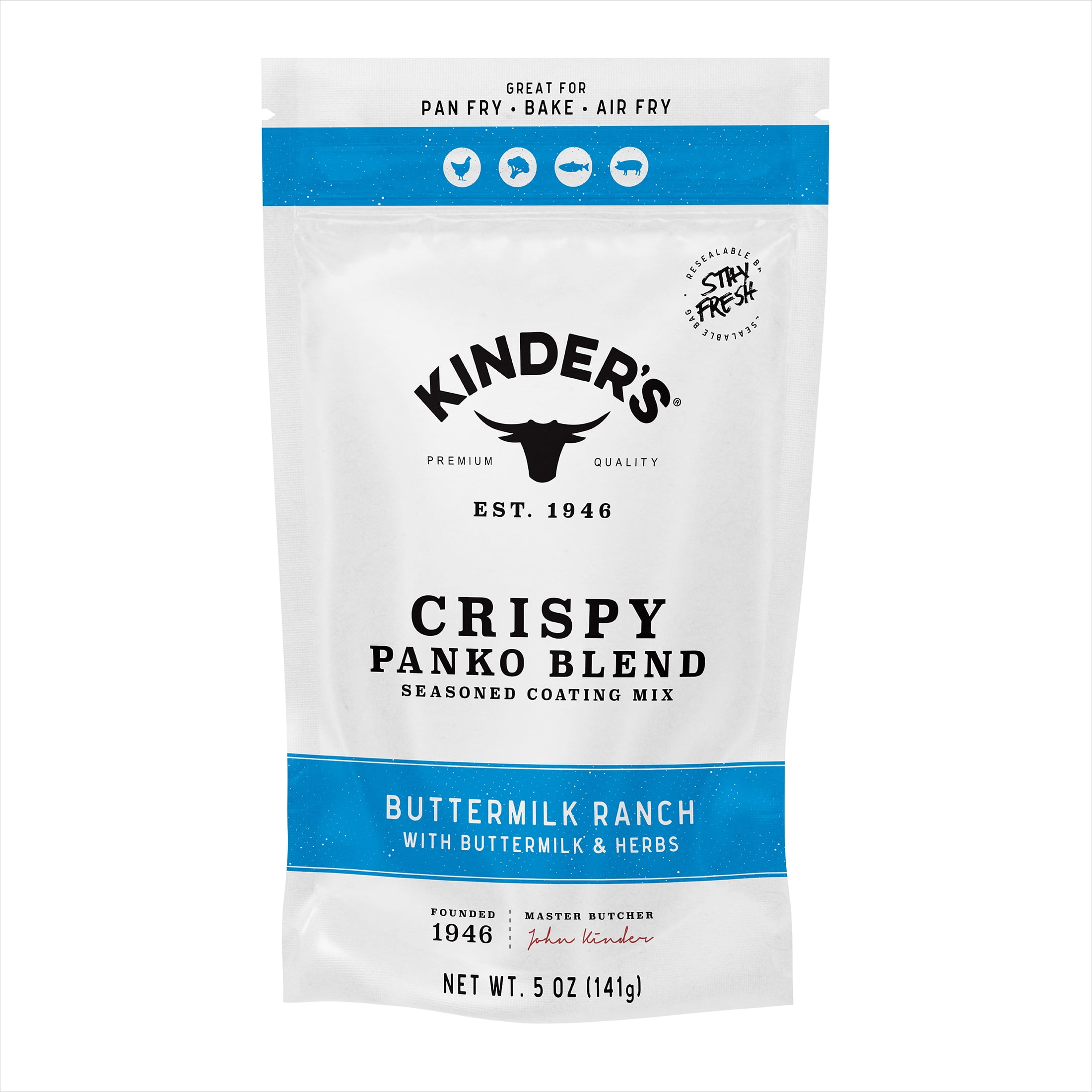 Kinder's Buttermilk Ranch Seasoned Panko Bread Crumb Coating Mix, 5 oz