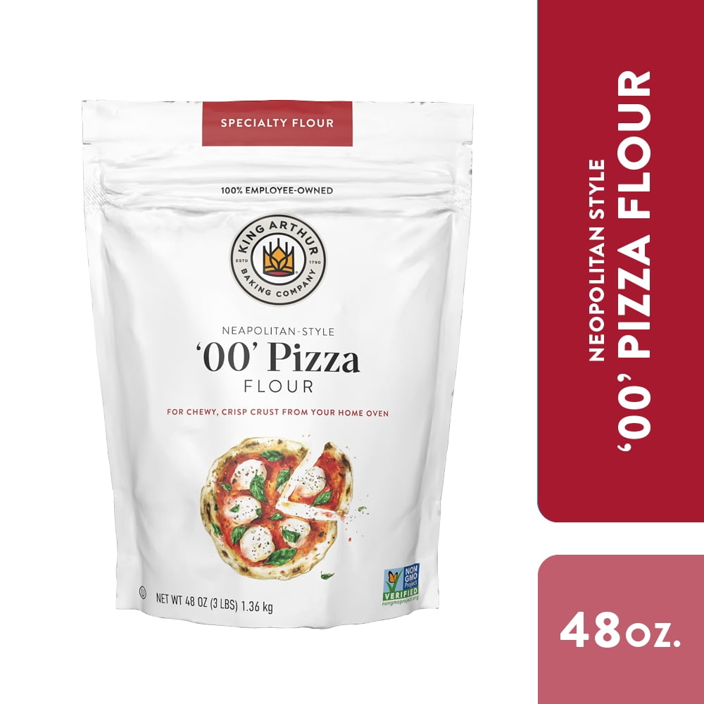 King Arthur Baking Company Non-GMO Project Verified Neapolitan Style 00 Pizza Flour, 3 lb Bag