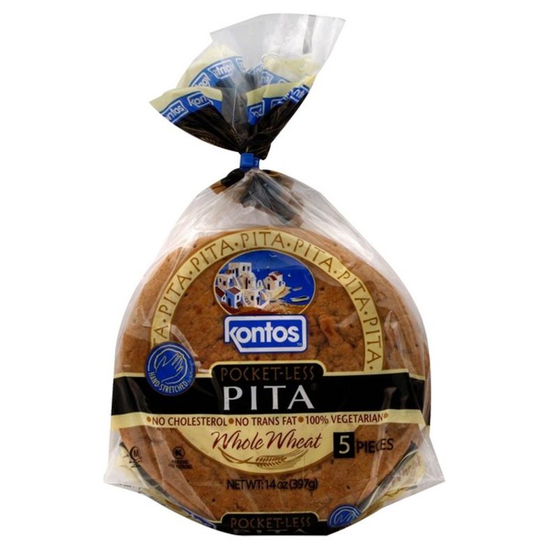 Kontos Pita, Pocket-Less, Whole Wheat