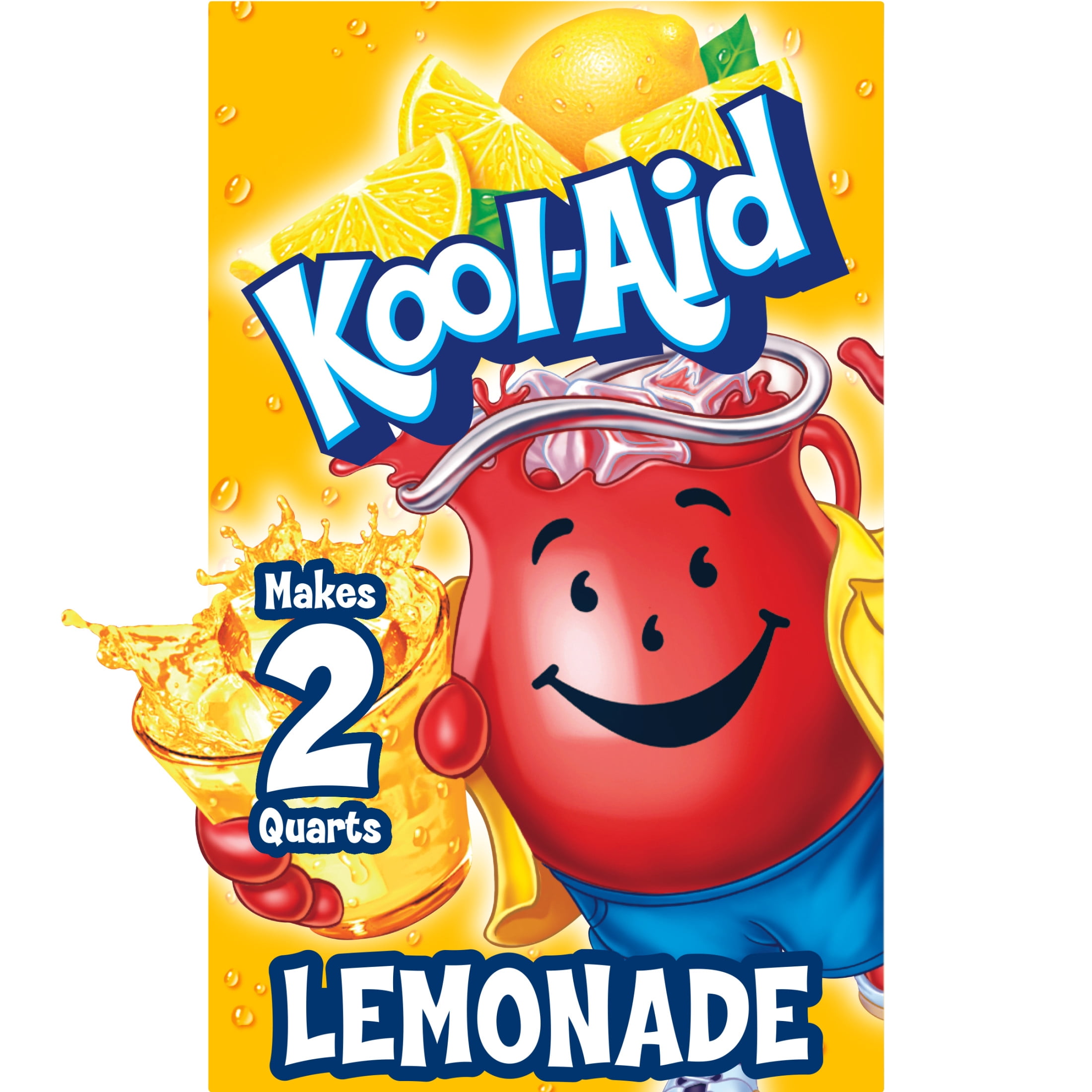 Kool-Aid Unsweetened Drink Mix, 1 Packet, for Flavorful Hydration and Shareable Refreshment, Lemonade, Good Source of Vitamin C, Caffeine Free, 0.23 oz