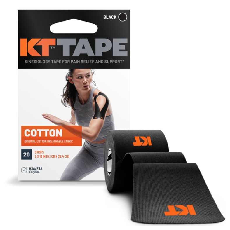 KT Tape Original Cotton Kinesiology Tape - Black Color