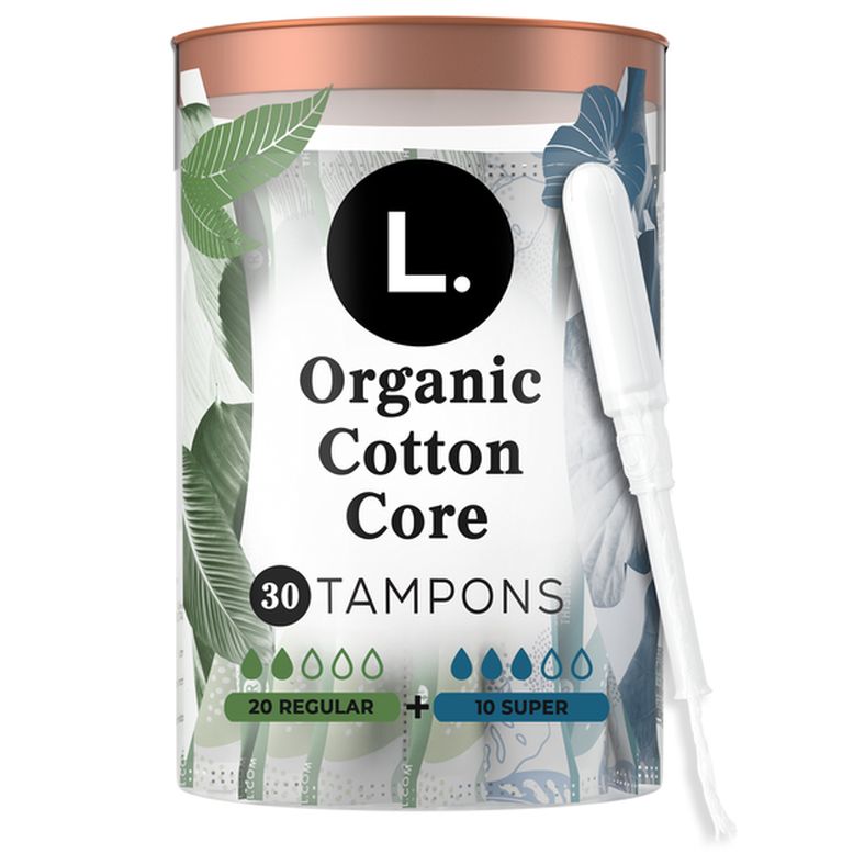 L. Tampons Regular/Super, Contains an Organic Cotton Core