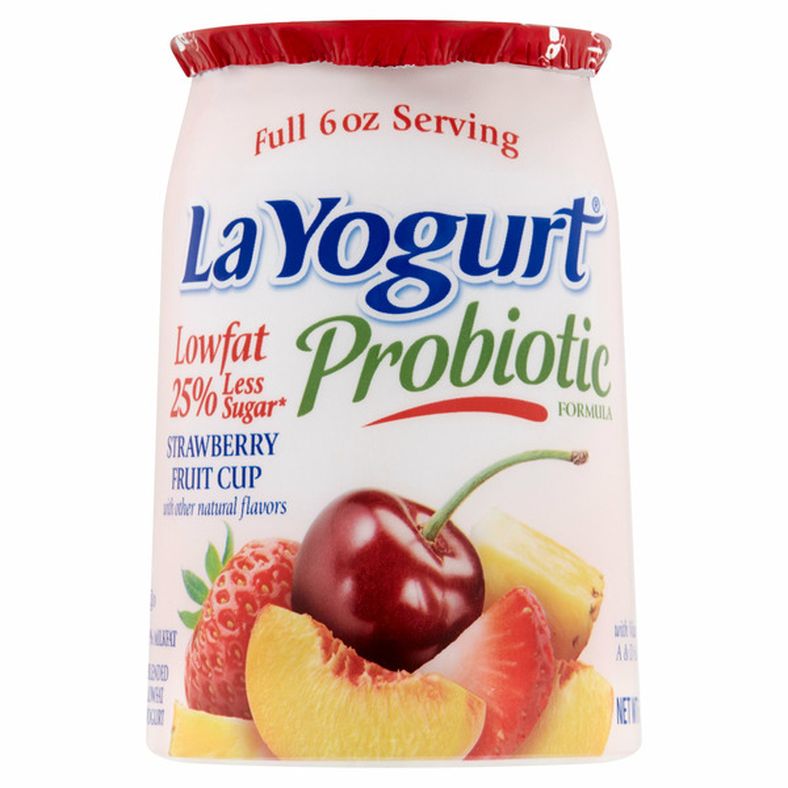 La Yogurt Yogurt, Lowfat, Blended, Original, Strawberry Fruit Cup