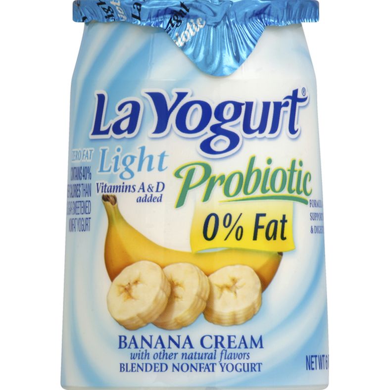 La Yogurt Yogurt, Nonfat, Blended, Light, Banana Cream