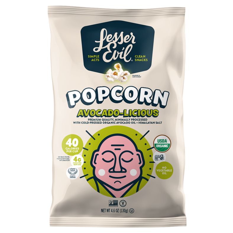 LesserEvil Organic Popcorn, Avocado-licious