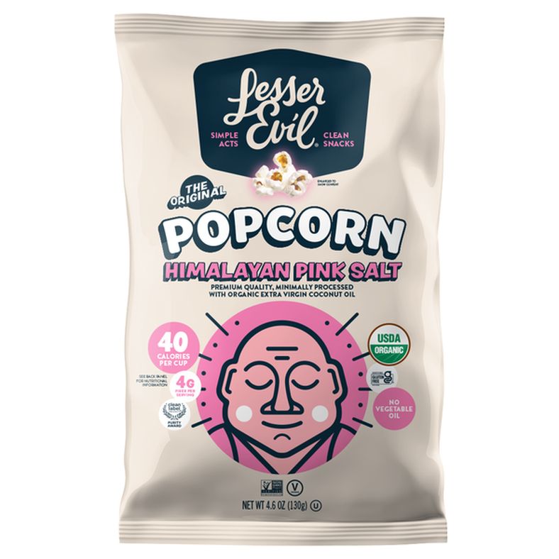 LesserEvil Organic Popcorn, Himalayan Pink Salt