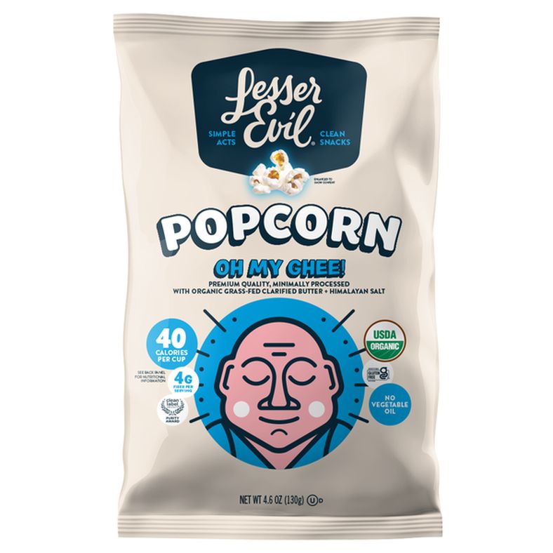 LesserEvil Organic Popcorn, Oh My Ghee!