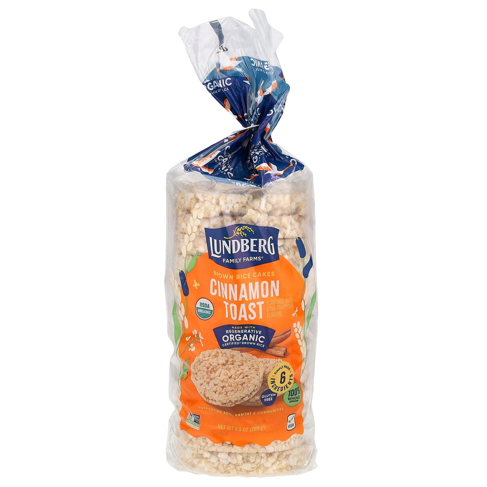 Lundberg Family Farms Rice Cake Cinnamon Toast, 9.5 Oz
