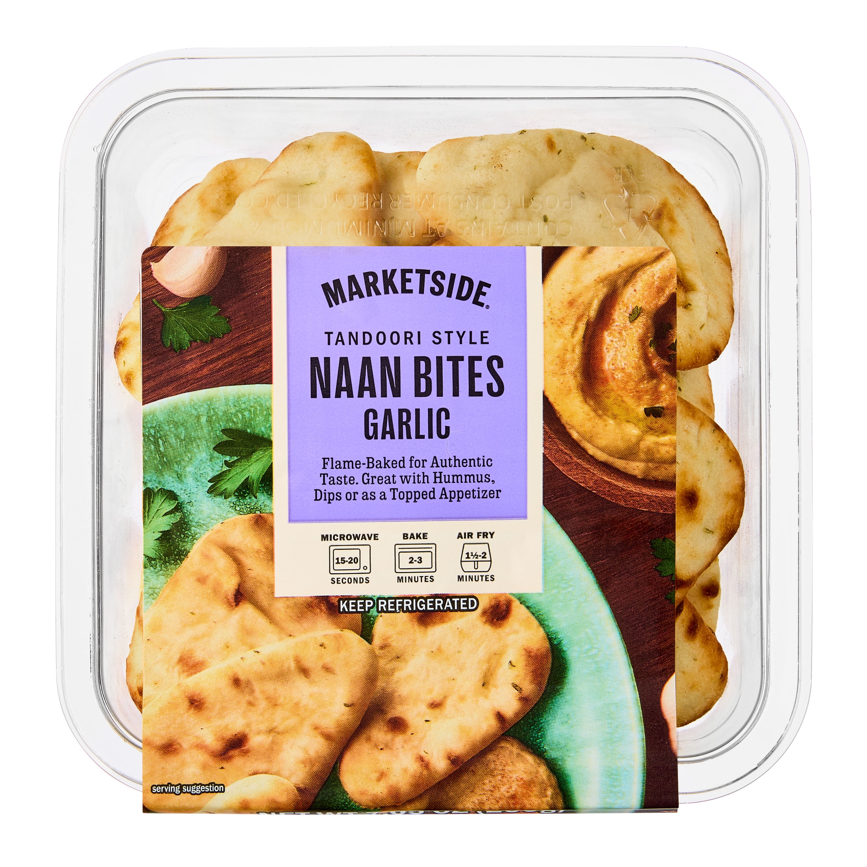 Marketside Tandoori Style Garlic Naan Bites, 7.05 oz, 15 Count