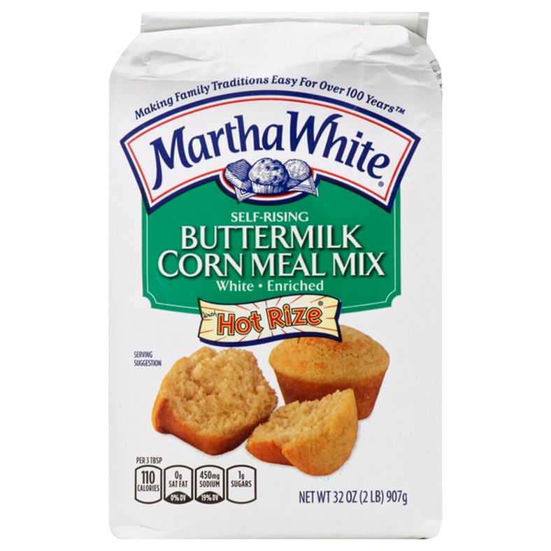 Martha White White Self-Rising Buttermilk Corn Meal Mix with Hot Rize
