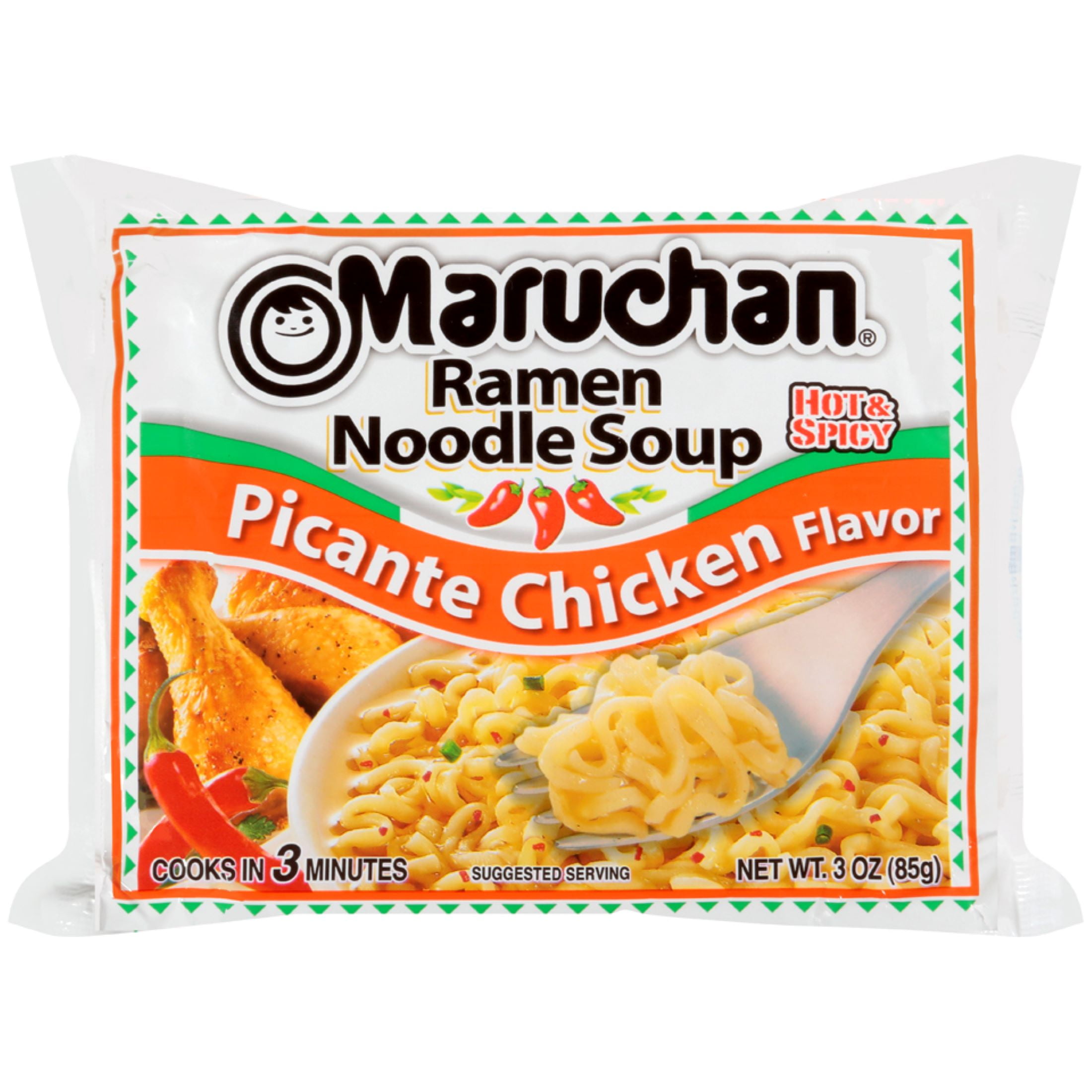 Maruchan Ramen Noodle Soup, Picante Chicken Flavor Instant Noodles, 3 oz