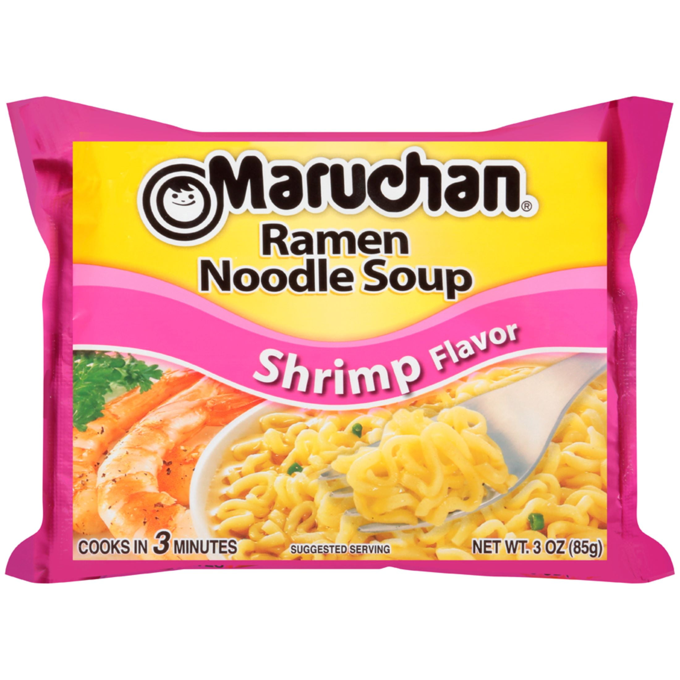 Maruchan Ramen Noodle Soup, Shrimp Flavor Instant Noodles, 3 oz