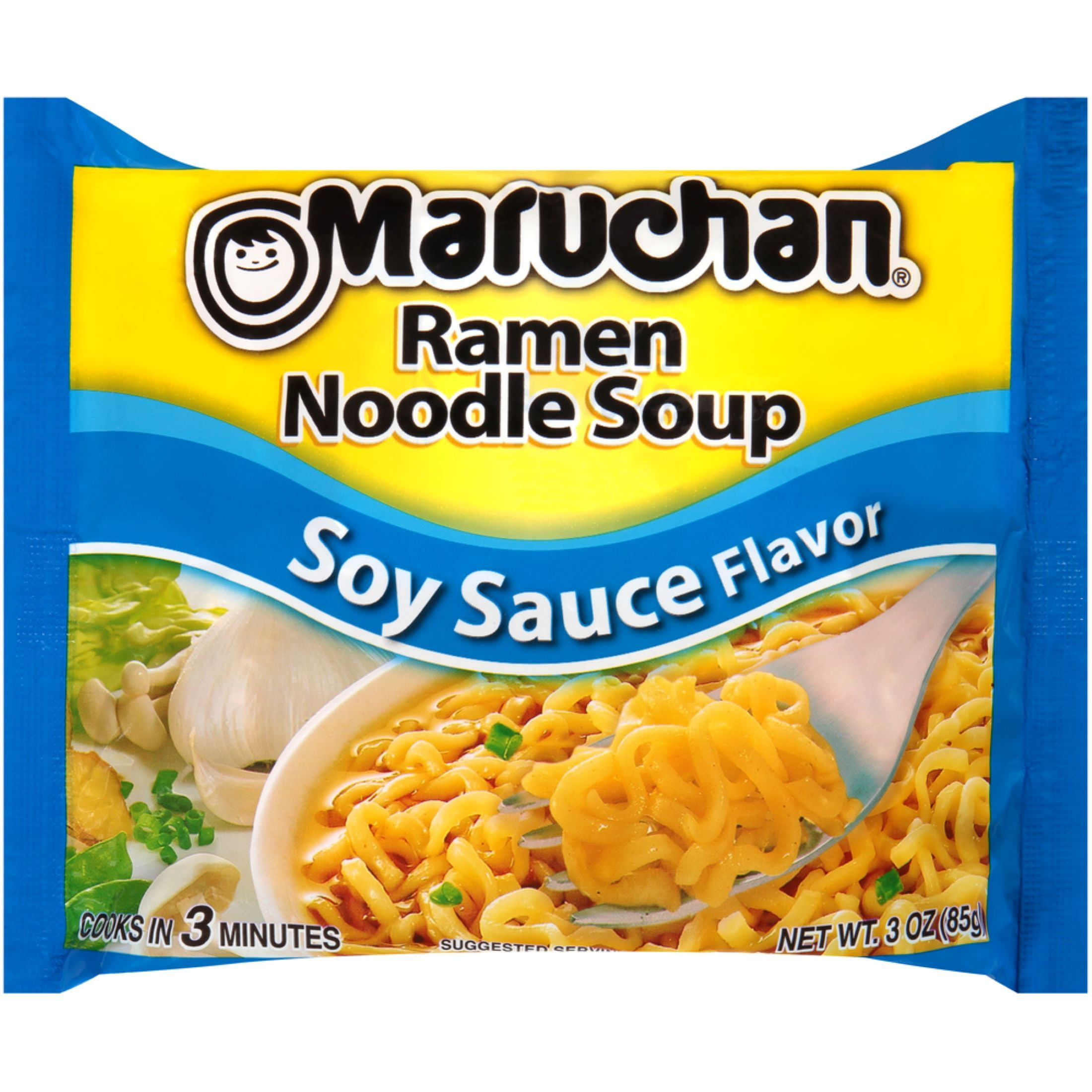 Maruchan Ramen Noodle Soup, Soy Sauce Flavor Instant Noodles, 3 oz