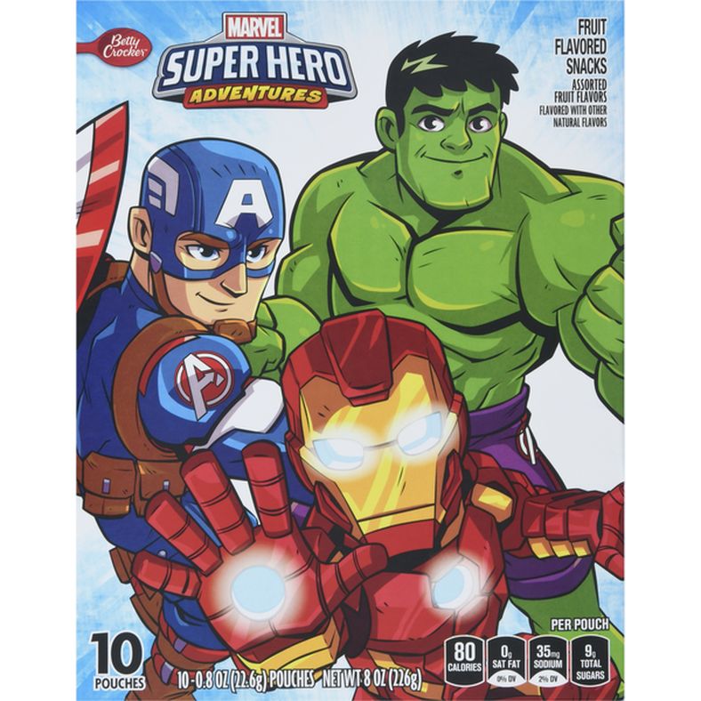 Marvel Super Hero Adventures Fruit Flavored Snacks, Assorted Fruit Flavors
