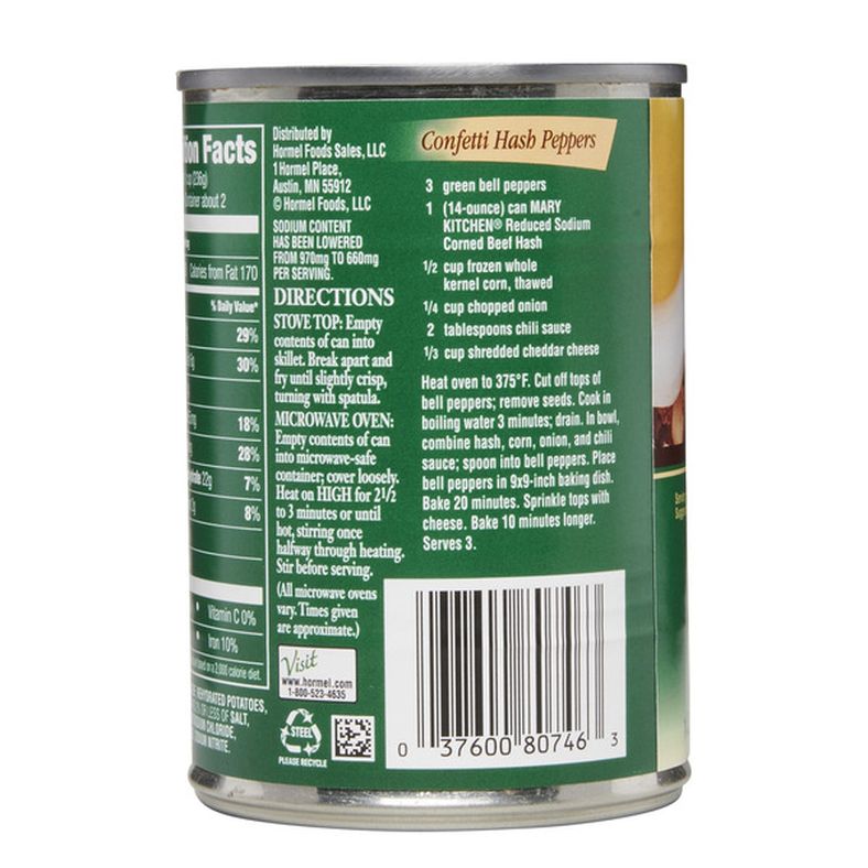 MARY KITCHEN HORMEL MARY KITCHEN Reduced Sodium Corned Beef Hash