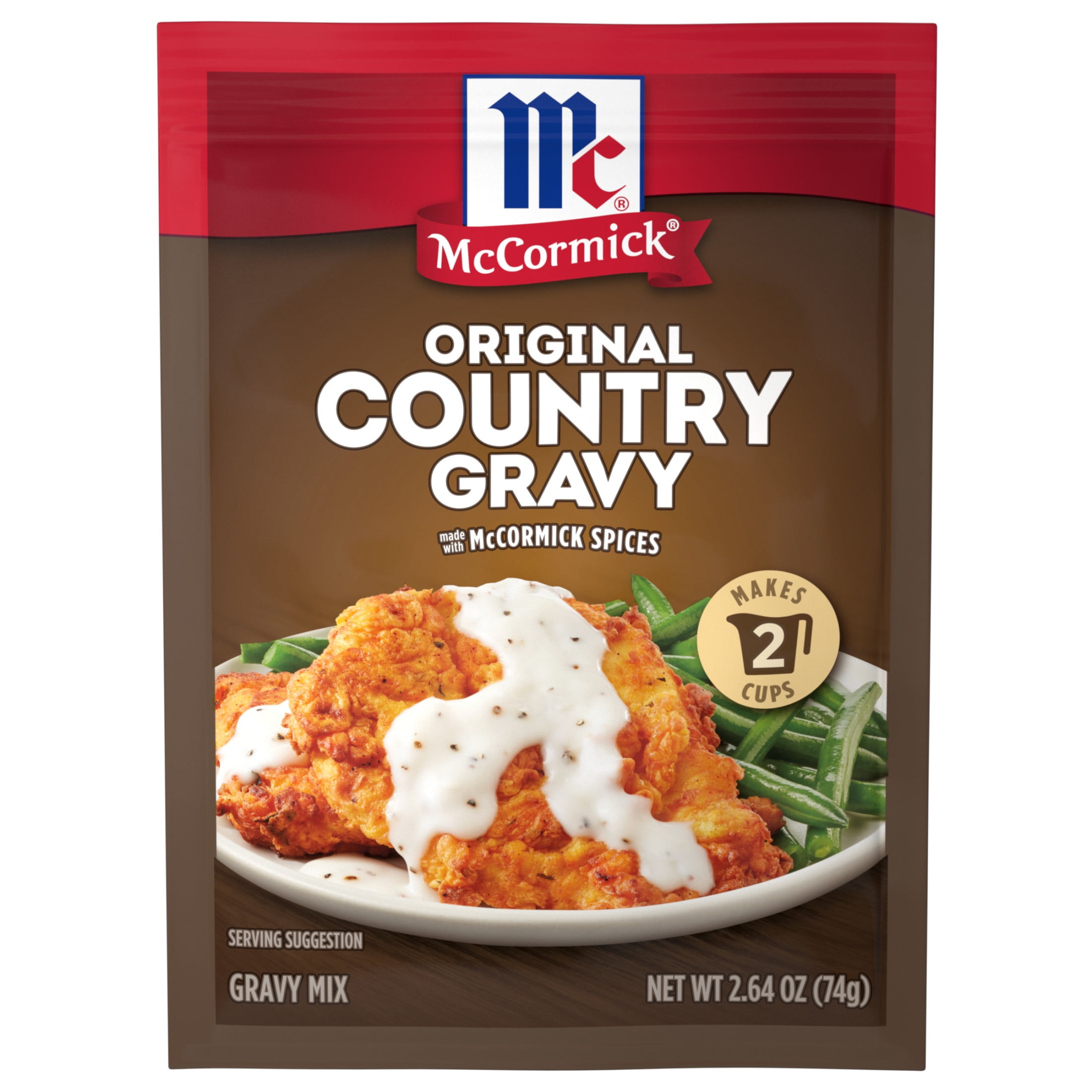 McCormick No Artificial Flavors Original Country Gravy Mix, 2.64 oz Packet