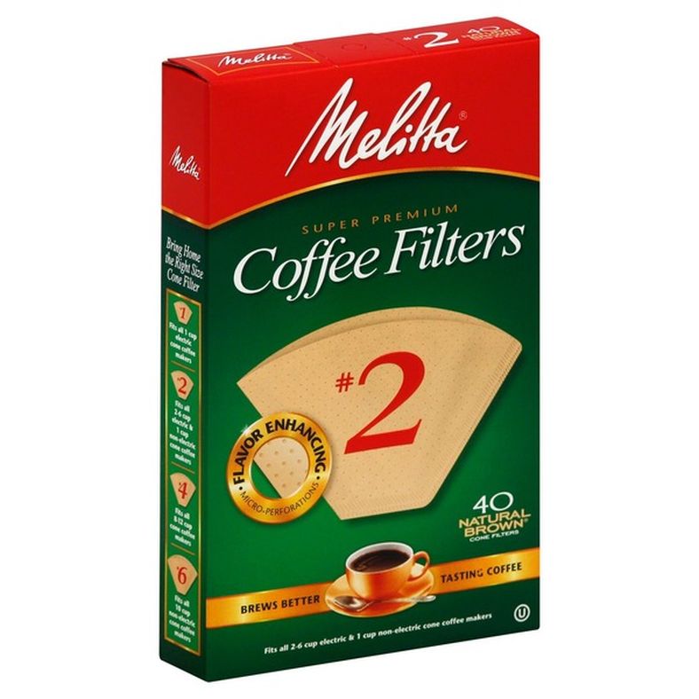 Melitta Coffee Filters, Natural Brown, No. 2