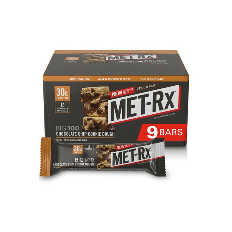 MET-Rx Colossal Protein Bars Chocolate Chip Cookie Dough - Available at Key Food on StoresGo