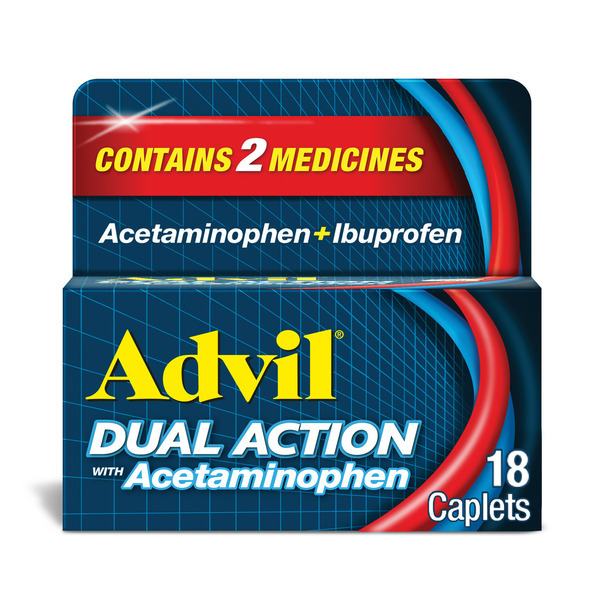 Advil Coated Caplets with Acetaminophen (18 ct)
