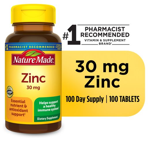 Nature Made Zinc 30 mg Tablets (100 ct)