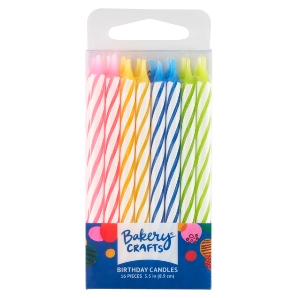 Bakery Crafts Assorted Colors Spiral Birthday Candles (6 6 oz)