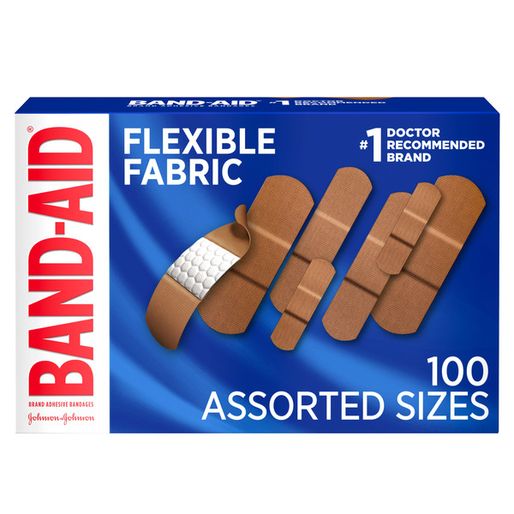 BAND-AID Flexible Fabric Adhesive Bandages, Assorted, 100 ct (100 ct)