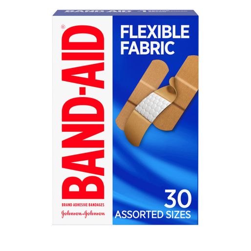 BAND-AID Flexible Fabric Adhesive Bandages, Assorted, 30 ct (30 ct)