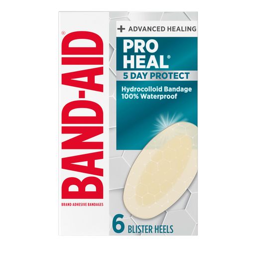BAND-AID Pro Heal Hydrocolloid Blister Bandage, Waterproof, 6 ct (6 ct)