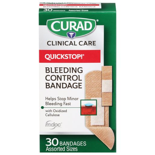 CURAD Bandages, Quickstop, Bleeding Control, Assorted Sizes