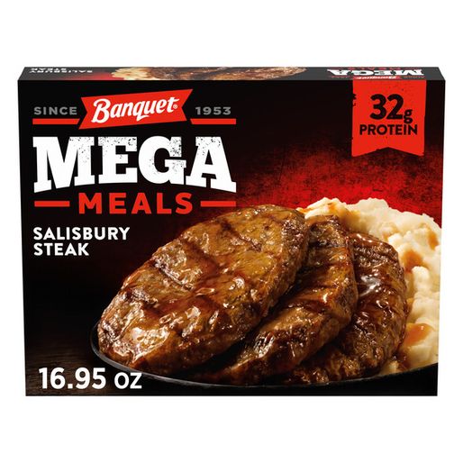 Banquet Mega Meals Salisbury Steak with Mashed Potatoes, Frozen Meal (11 75 oz)